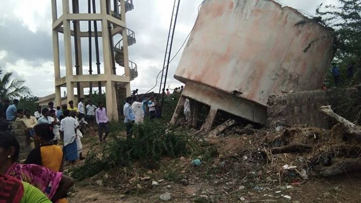 Water Tank collapses Labour died Yadagiri Water Tank collapses Labour died Yadagiri