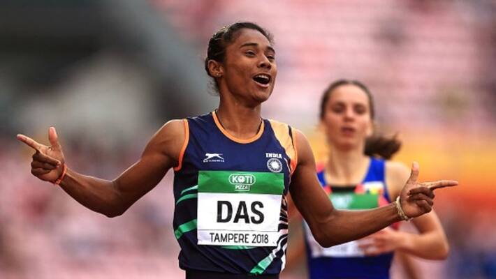 Hima das bags gold medal in 200m race at kunto athletics Poland Hima das bags gold medal in 200m race at kunto athletics Poland