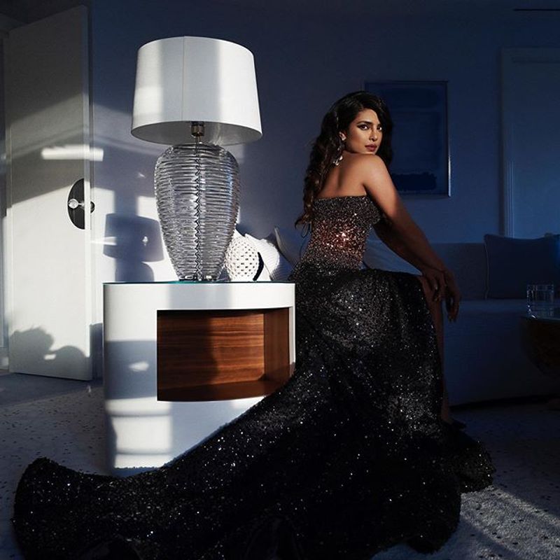 Photos of Priyanka Chopra posing in a glamorous swimming pool