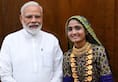 PM Modi meets Gujarati folk singer says people like Geeta Rabari inspire our society