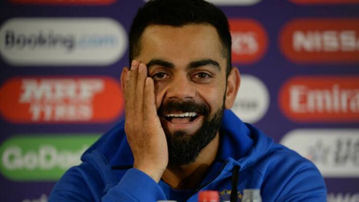 virat kohli makes fun during press meet ahead of semi final match against new zealand virat kohli makes fun during press meet ahead of semi final match against new zealand