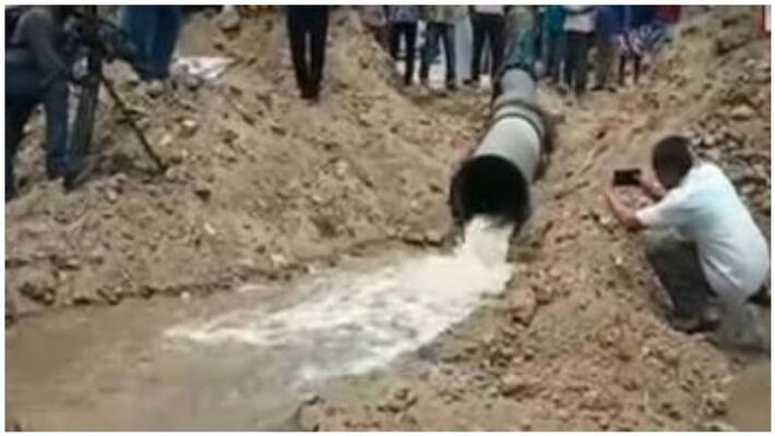 Suddenly broken tube at Jolarpet Suddenly broken tube at Jolarpet