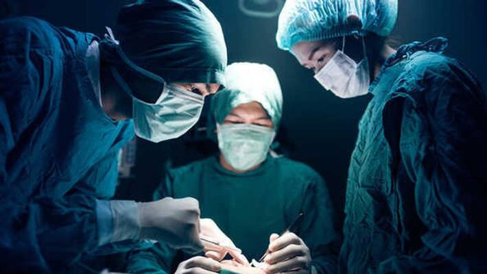 Female reproductive organs removed from man's body Female reproductive organs removed from man's body
