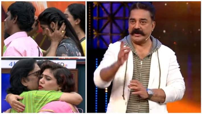 mohan vaidya gave kiss to losliya and kamal got irritated mohan vaidya gave kiss to losliya and kamal got irritated
