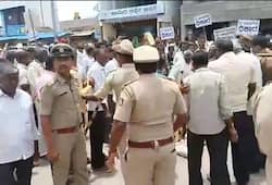 Karnataka coalition crisis Rebel JDS MLA Naraya Gowda office vandalised party supporters