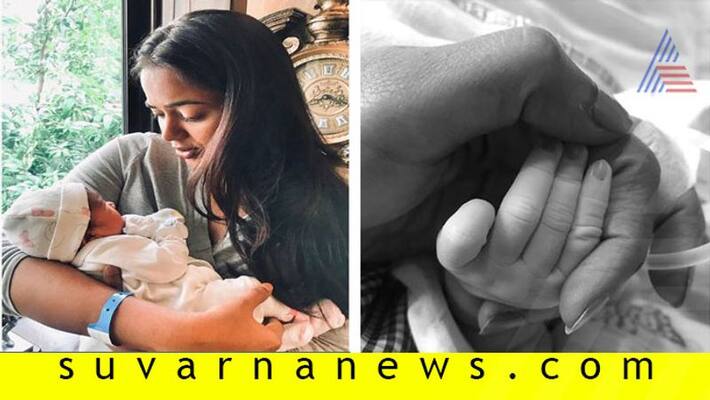 Sameera Reddy shares first pic of newborn daughter on Instagram Sameera Reddy shares first pic of newborn daughter on Instagram