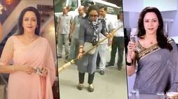 Hema Malini clears the air with broom, sees new endorsement deal on horizon?