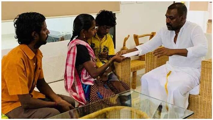 actor ragavendra lawrance helps a boy actor ragavendra lawrance helps a boy