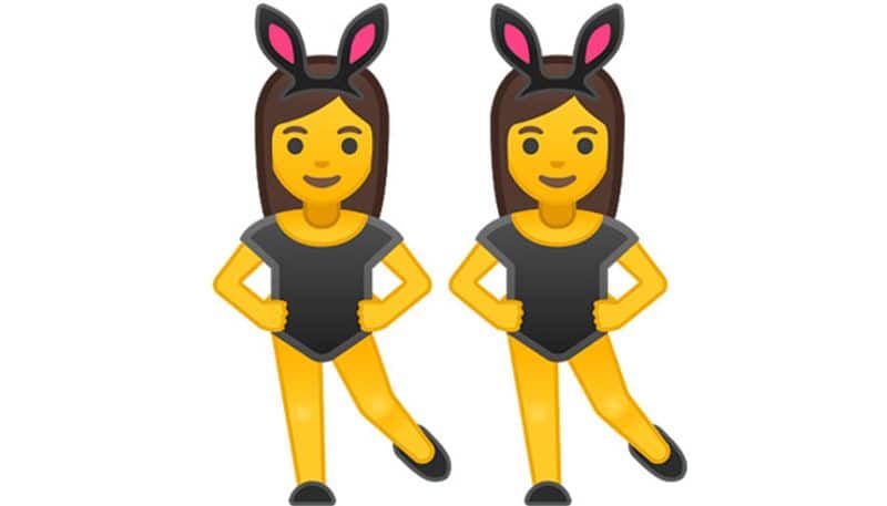 What you think: Let’s party or an all-girls party emoji || What it actually means: Well, the emoji is a two-person bunny and is the Japanese version of a Playboy bunny. Tell your girl gang now!