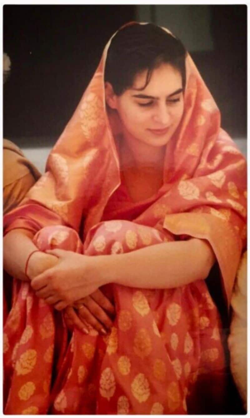 Priyanka Gandhi took to Twitter to share her memory from the morning puja that took place 22 years ago on the day of her wedding. While she shared her picture on the social media platform, a lot of her followers sent anniversary wishes. At the end, she thanked all of them but clarified that it was not the anniversary but a picture of her in a saree for the #sareetwitter trend online.