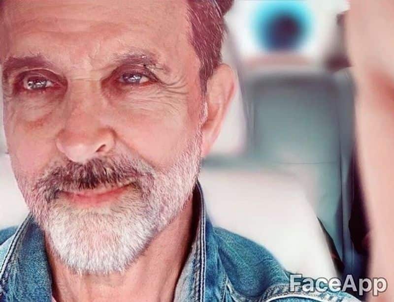 Hrithik Roshan was not left out of the challenge as well. The FaceApp must have changed the entire look of the actor, but his handsomeness cannot be stolen. Wearing a denim shirt in the picture, the actor still looked young.