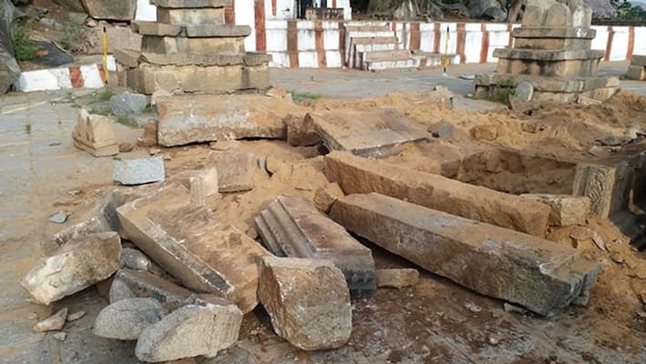 Miscreant Vanadalize Nava Brindavana Heritage place In Koppal Miscreant Vanadalize Nava Brindavana Heritage place In Koppal
