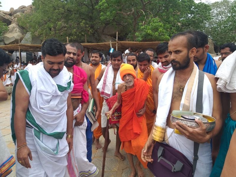 Nava Brindavana restoration work start in Anegundi Koppal