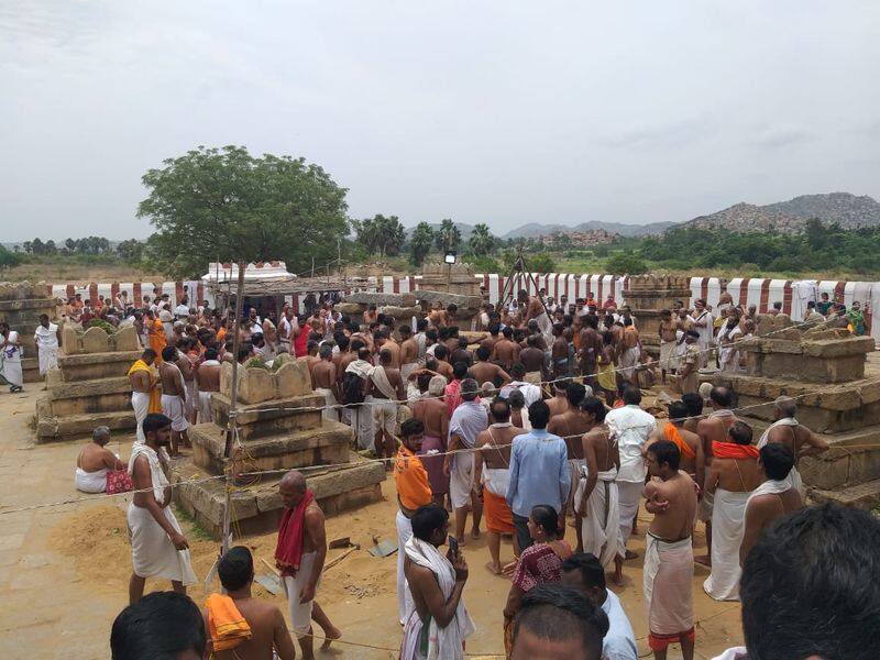 Nava Brindavana restoration work start in Anegundi Koppal