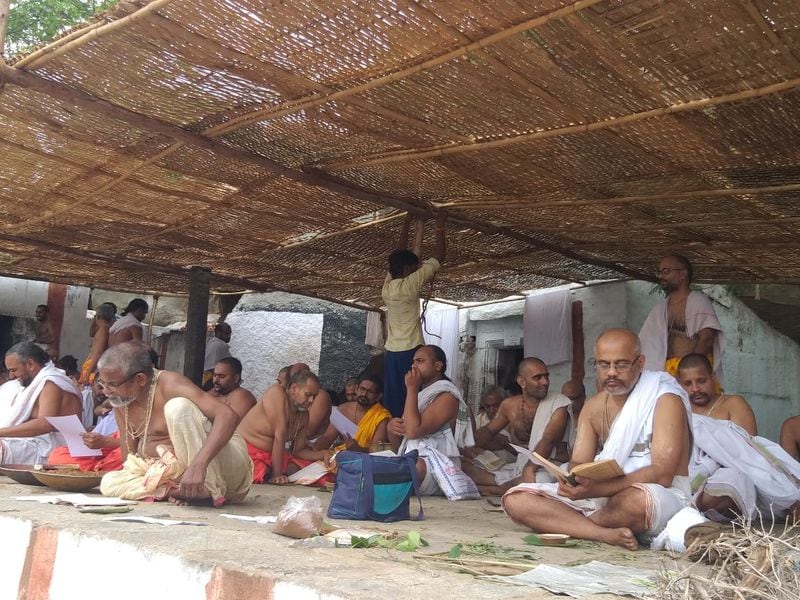 Nava Brindavana restoration work start in Anegundi Koppal