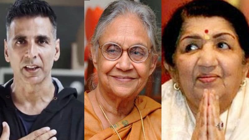 मुंबई. दिल्ली की पूर्व सीएम शीला दीक्षित का शनिवार को दिल का दौर पड़ने से निधन हो गया। जिसके बाद दिल्ली की राजनीति को एक बड़ा झटका लगा। जहां तमाम राजनेताओं ने ट्वीटकर शोक जताया वहीं बॉलीवुड में भी शोक की लहर चली। अक्षय कुमार, लता मंगेशकर जैसे सितारों से लेकर कई सेलेब्स ने ट्वीट कर दुख जताया।