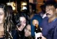 Ram Gopal Varma showers actresses with champagne at iSmart Shankar success party
