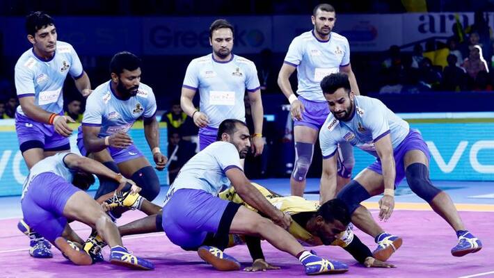 Pro kabaddi 2019 Tamil Thalaivas Beat Telugu Titans at hyderabad Pro kabaddi 2019 Tamil Thalaivas Beat Telugu Titans at hyderabad