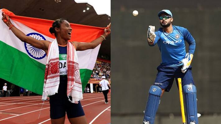 Rishav Pant congratulates Hima Das Rishav Pant congratulates Hima Das