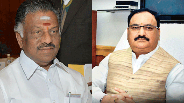 TN deputy CM Panneerselvam meets Amit Shah TN deputy CM Panneerselvam meets Amit Shah