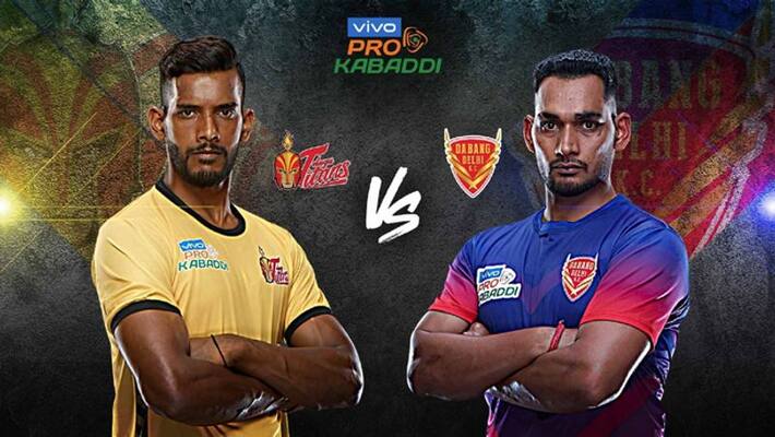pro kabaddi 2019: another defeat to telugu titans...delhi dabang victory pro kabaddi 2019: another defeat to telugu titans...delhi dabang victory
