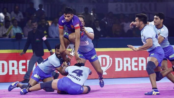 Pro kabaddi 2019 Dabang Delhi KC Beat Tamil Thalaivas at hyderabad Pro kabaddi 2019 Dabang Delhi KC Beat Tamil Thalaivas at hyderabad