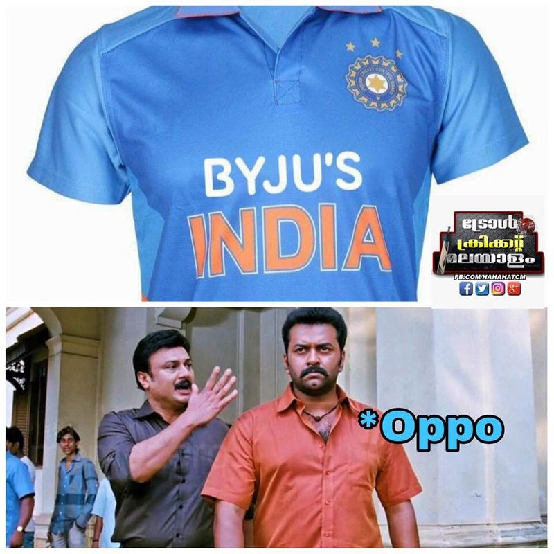 byju's app news spornser of team indias jersey troll
