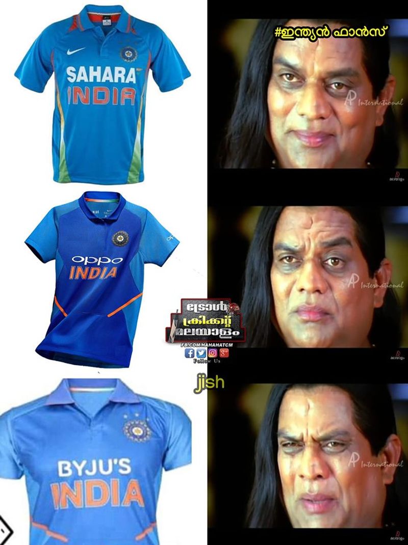 byju's app news spornser of team indias jersey troll