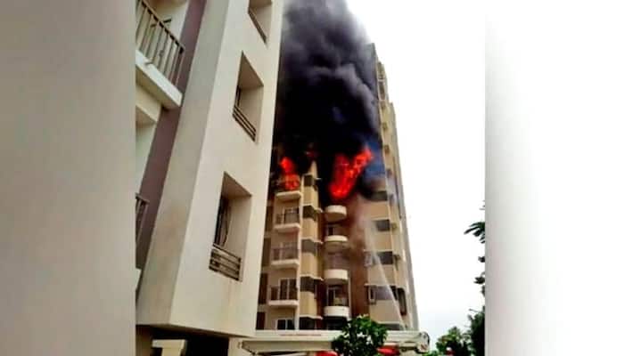 Fire at Multi storey building in Ahmedabad Fire at Multi storey building in Ahmedabad
