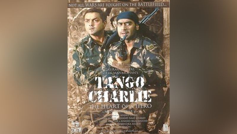 'टैंगो चार्ली'... अजय देवगन, सुनील शेट्टी, संजय दत्त और बॉबी देओल स्टारर फिल्म 'टैंगो चार्ली' जो देश के जवानों के साहस और बहादुरी को बखूबी बताती है। ये फिल्म 2005 में रिलीज हुई थी। इसका निर्देशन मणी शंकर ने किया था।