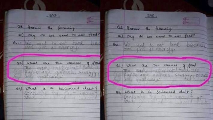 child answer goes viral declaring swiggy zomato as souce of food child answer goes viral declaring swiggy zomato as souce of food