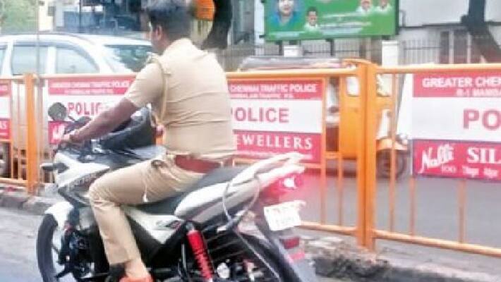 Suspended for not wearing a helmet ... SI's sudden turn using police brains Suspended for not wearing a helmet ... SI's sudden turn using police brains