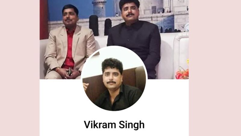 विक्रम सिंह के कथित फेसबुक अकाउंट पर 28 फरवरी 2012 को भी एक फोटो शेयर की गई थी। इसमें सिंघम के एक सीन की फोटो में अजय देवगन की जगह फोटोशॉप करके विक्रम सिंह का फेस लगाया गया है।