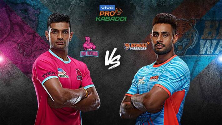 pro kabaddi 2019: jaipur pink panthers victory against bengal warriers pro kabaddi 2019: jaipur pink panthers victory against bengal warriers