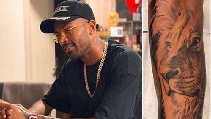 Hardik pandya lions tattoo become viral in social media Hardik pandya lions tattoo become viral in social media
