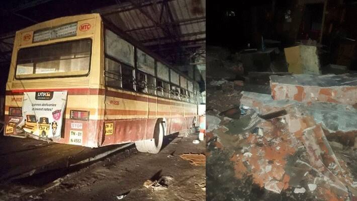 chennai vadapalani bus depot accident...2 people kills