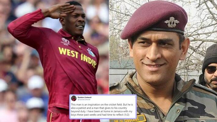 west indies bowler sheldon cotterell praises dhoni west indies bowler sheldon cotterell praises dhoni