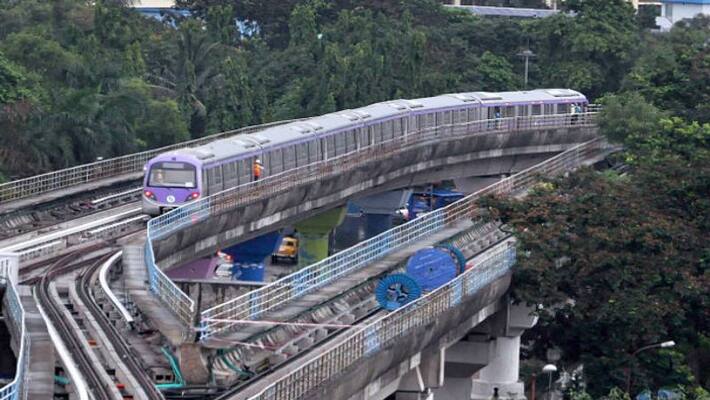 snake in hyderabad metro rail