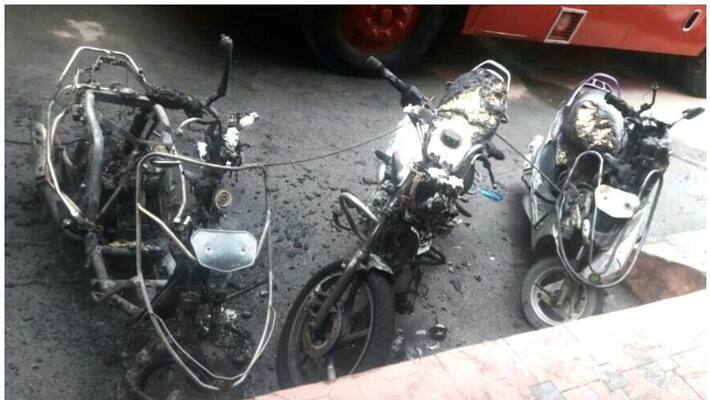 he wiring went down and 3 bikes were burnt he wiring went down and 3 bikes were burnt