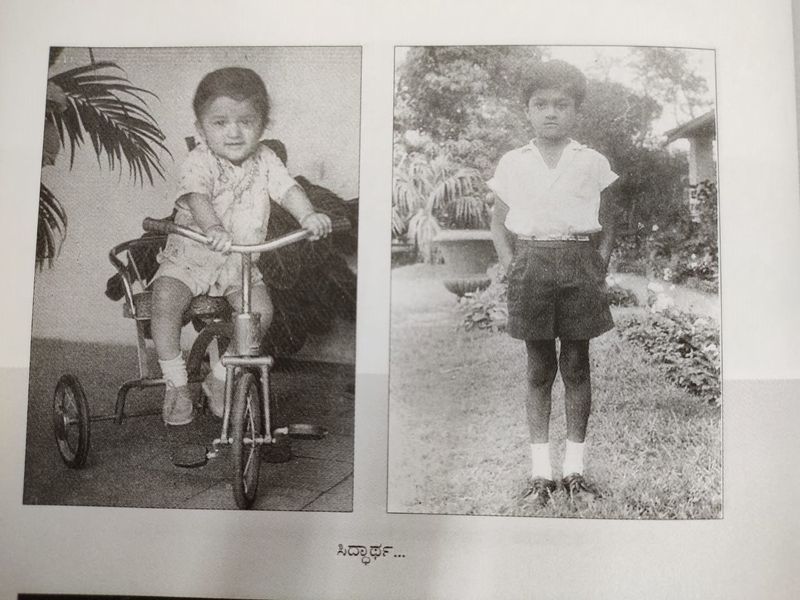 VG Siddhartha was born in Chikkamagaluru district in Karnataka in a lush green Malenadu region. The picture above is Siddhartha's childhood pictures. While he is seen cycling in one, he has his hands tucked into his pockets in the other picture.