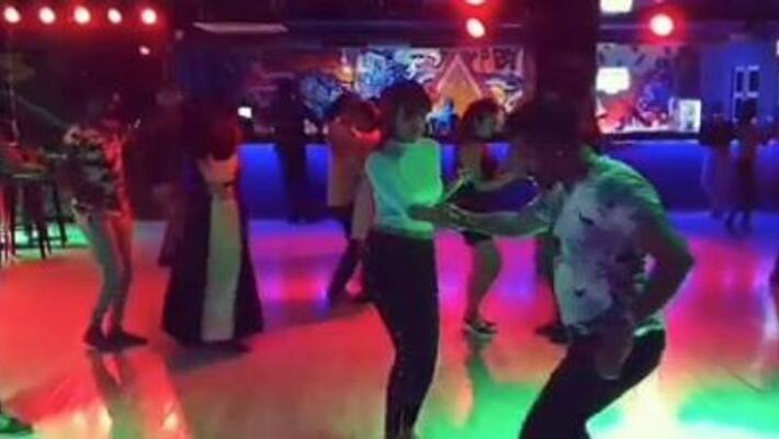 meera mithun dance with friend in pub meera mithun dance with friend in pub