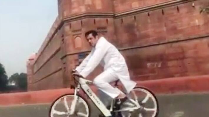 Salman khan dabangg 3 cycling video viral on social media Salman khan dabangg 3 cycling video viral on social media