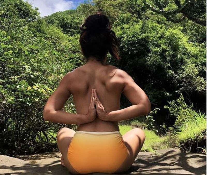 TV actress Abigail Pande posts a topless picture while doing yoga goes viral
