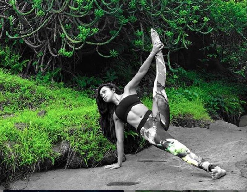 TV actress Abigail Pande posts a topless picture while doing yoga goes viral