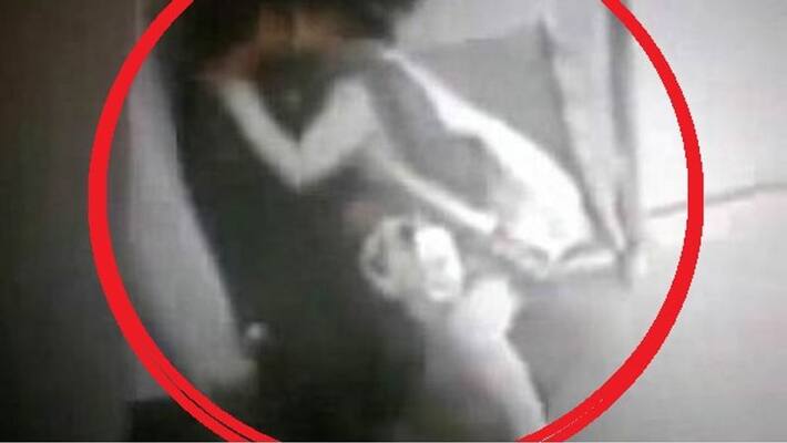 A clip of a couple in a compromising position at a Metro station was captured by the CCTV camera A clip of a couple in a compromising position at a Metro station was captured by the CCTV camera