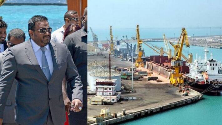 Maldives former president Ahmed Adeeb reaches Tuticorin port onboard tugboat Maldives former president Ahmed Adeeb reaches Tuticorin port onboard tugboat