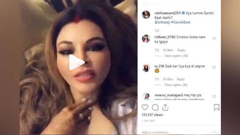 Rakhi sawant Promote Gandi Baat Season 3 With Sindoor
