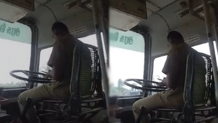 Pudukkottai government bus using whatsapp while driving suspended Pudukkottai government bus using whatsapp while driving suspended