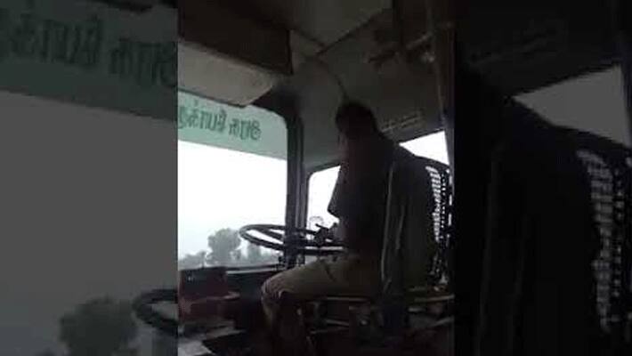 Pudukkottai government bus using whatsapp while driving suspended