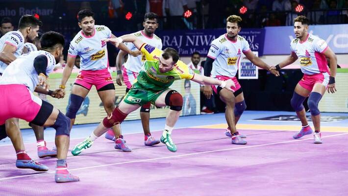 pro kabaddi 2019: gujrat pink panthers grand victory against patna pairates pro kabaddi 2019: gujrat pink panthers grand victory against patna pairates